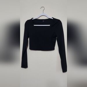 SHEIN Black Long Sleeve Bodysuit